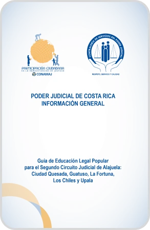 Varios iconos y logos sobre información general del poder judicial