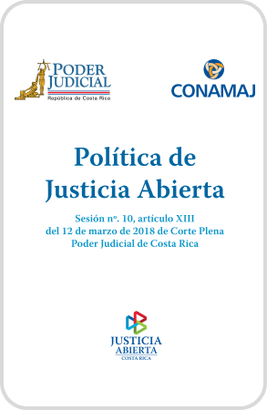 Texto informativo y logos del Poder Judicial
